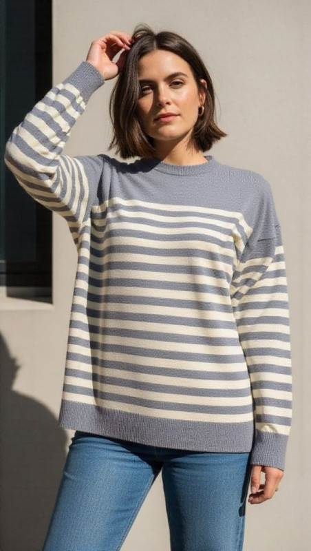 Sweater Dama Rayado